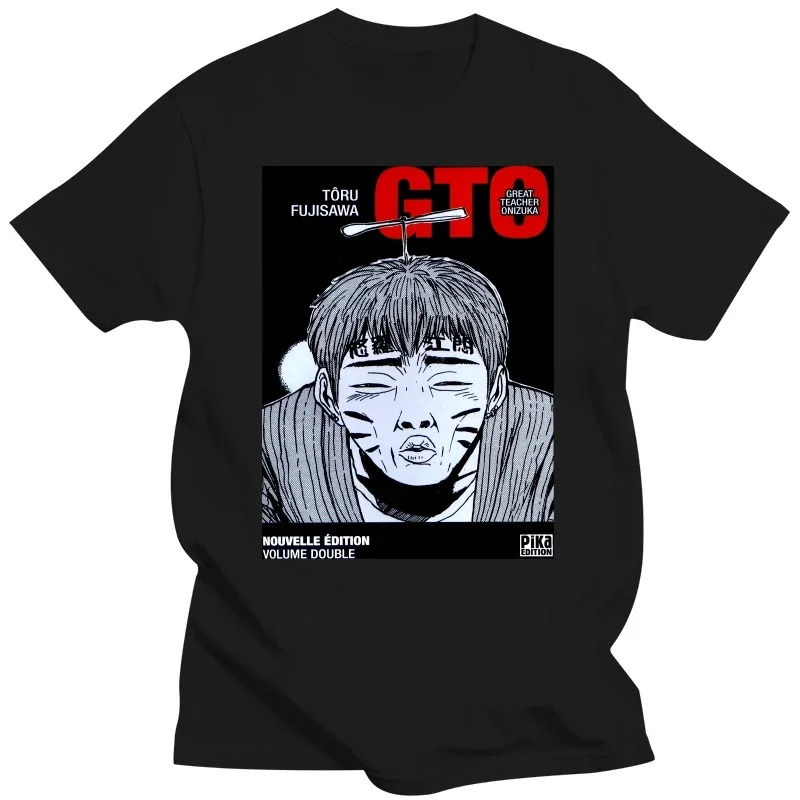 Cotton Tshirt mens summer Tops GTO Great Teacher Onizuka Taille  Man Brand T-shirt Bigger size funny vintage graphic t shirts.