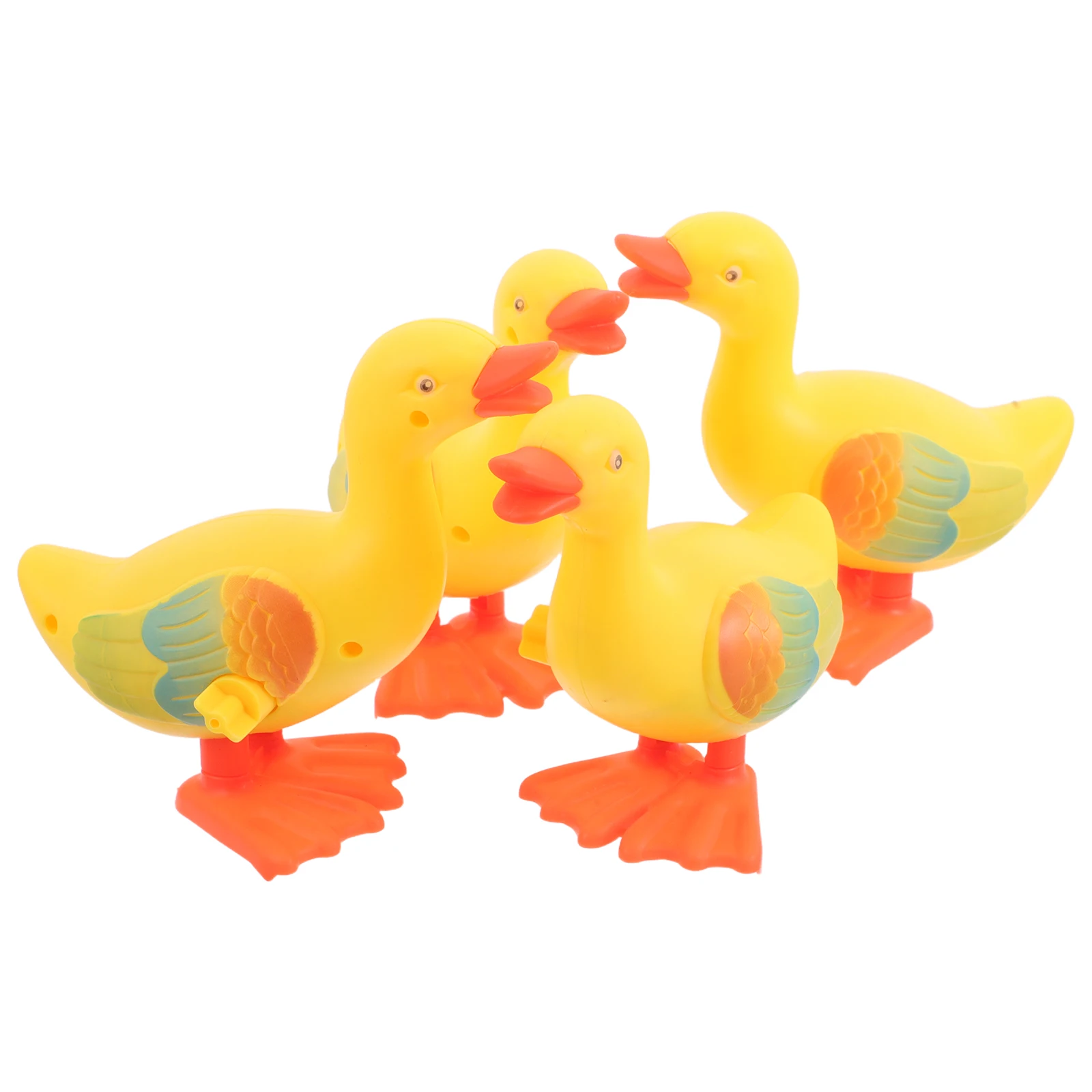 

4pcs Wind Up Duck Realistic Jumping Kids Toddler Toy Birthday Party Favor Retro Vintage Style