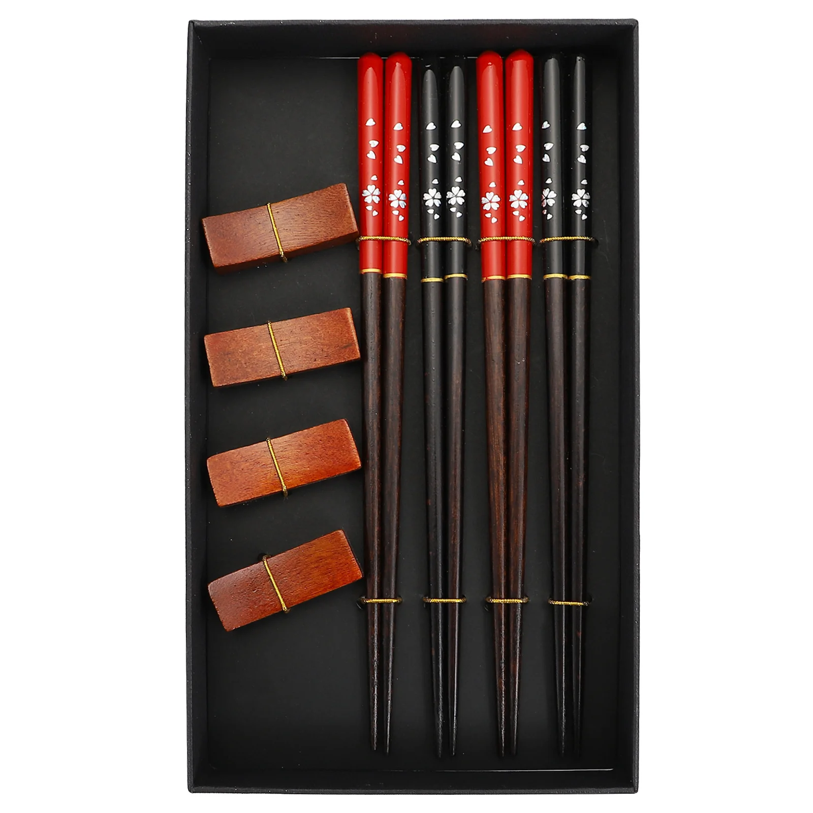 

1Set Smooth Surface Wooden Chopsticks Rest Holder Combination Health Practical Utensil Chopstick and Chopstick Rest