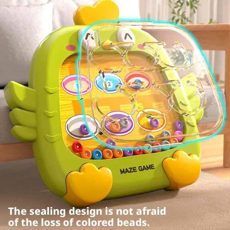 Magnetic Maze Montessori Toy for Kids, Magnetic Bead Drawing Board with Pen, Educational Travel Toys for Toddlers
