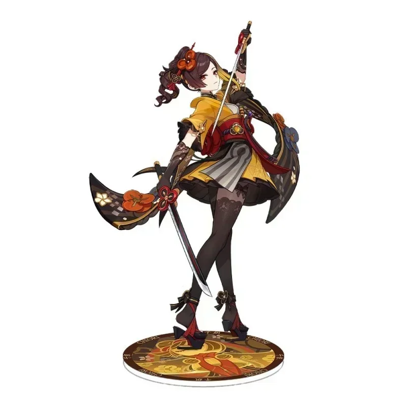 Genshin Impact The Kneve Arlecchino Painted Chiori Acrylic Ornaments Anime Game Characters Collection Display Toys