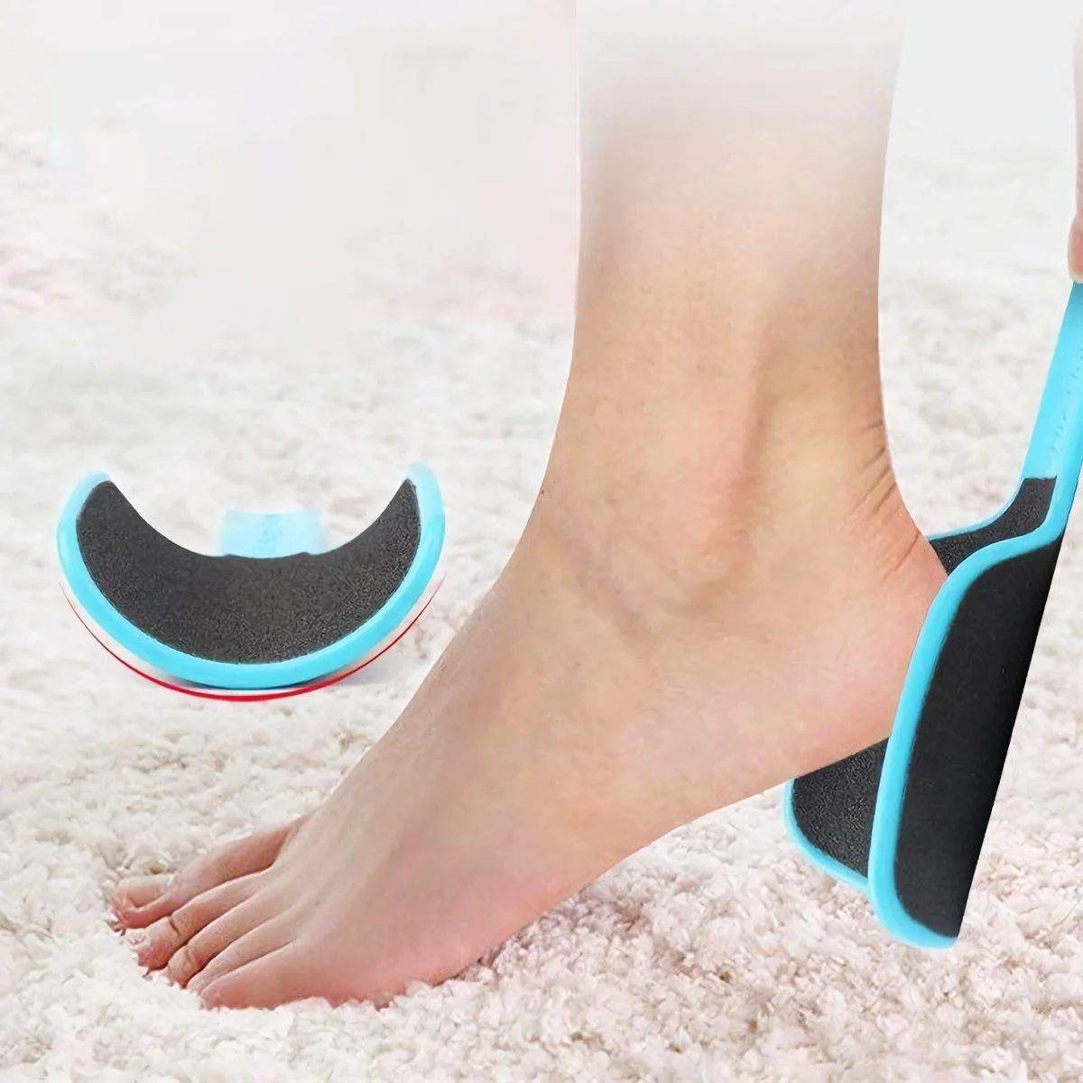 Lima para pies de Material Premium, eliminador de callos de doble cara, mango ergonómico, pies suaves y ásperos, cuidado de los pies, eliminador de piel muerta, 2 uds.