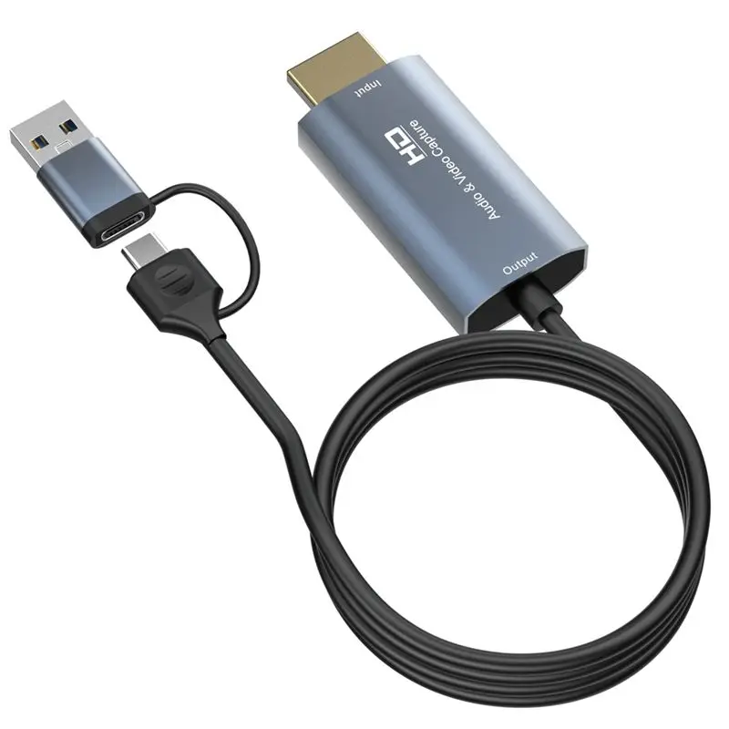 A42T-4K -Compatible To Type-C+USB Capture Card Live Audio Video Capture Card 1.8M