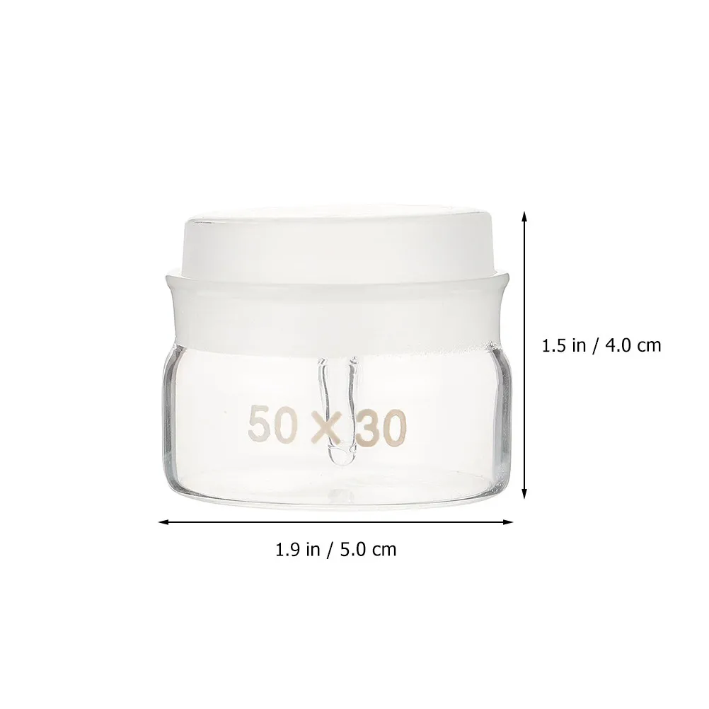 Glass Weighing Jar Clear Round Borosilicate Laboratory Storage Can with Lid Versatile Multipurpose Weighing Tank for Research