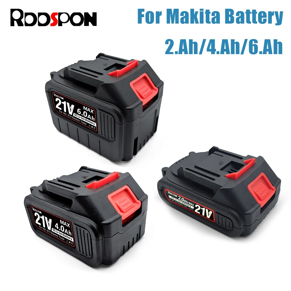 Rechargeable Li-lon Battery 6.0Ah 4.0Ah 2.0Ah For Makita 18V 21V Power Tools Replacement Electric Tools Lithium Ion Battery