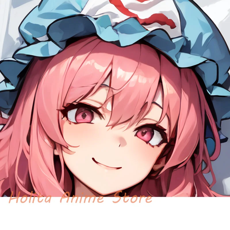 Dakimakura Saigyouji Yuyuko Touhou Anime Double-sided Print 2WAY Life-size Body Pillow Cover Pillowcase