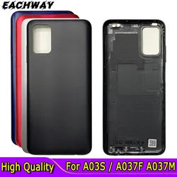 New For Samsung Galaxy A03s Battery Cover Back Panel Rear Door Housing Case Replace For Samsung A03s A037F A037M Battery Cover