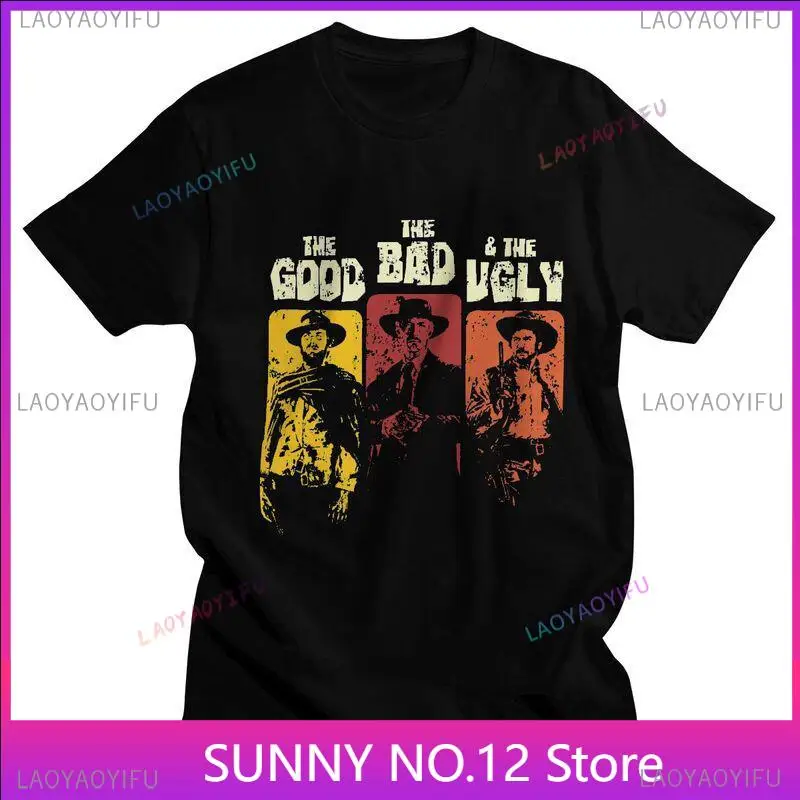 

The Good The Bad And The Ugly Men T Shirt Top Tees Clint Eastwood shirts Short-Sleeve Il buono brutto cattivo Popular Gift