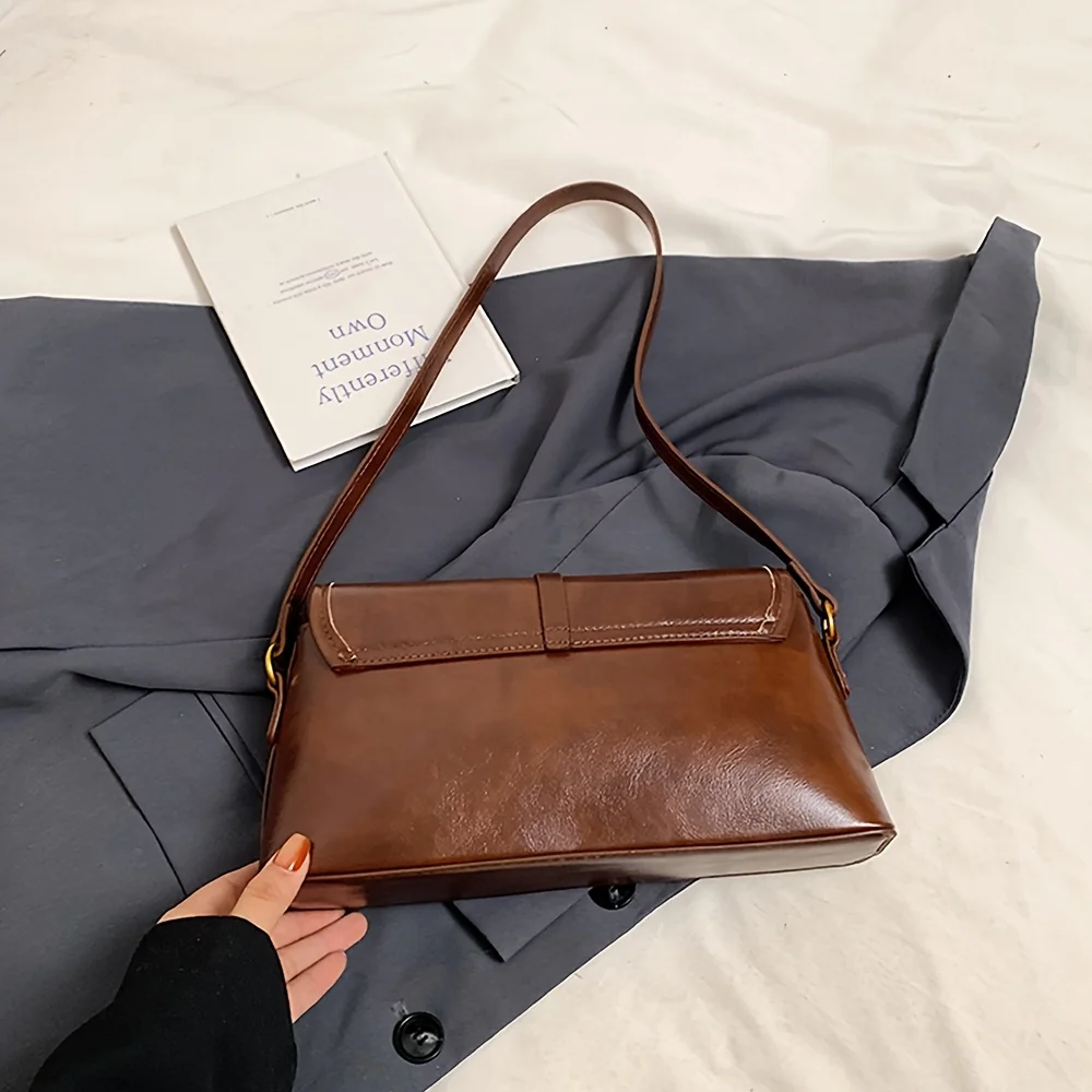 New Autumn and Winter Retro Niche Design Shoulder Bag Senior Sense All-Matching Underarm Bag Women's Daily Commute Shoulder Bag image 2