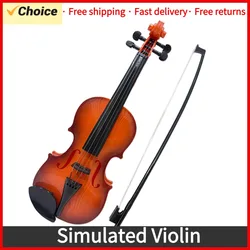 Simulated Violin Music Practice Violin Kit for Beginners Musical Instrument Exquisite Workmanship Performance Props Gifts