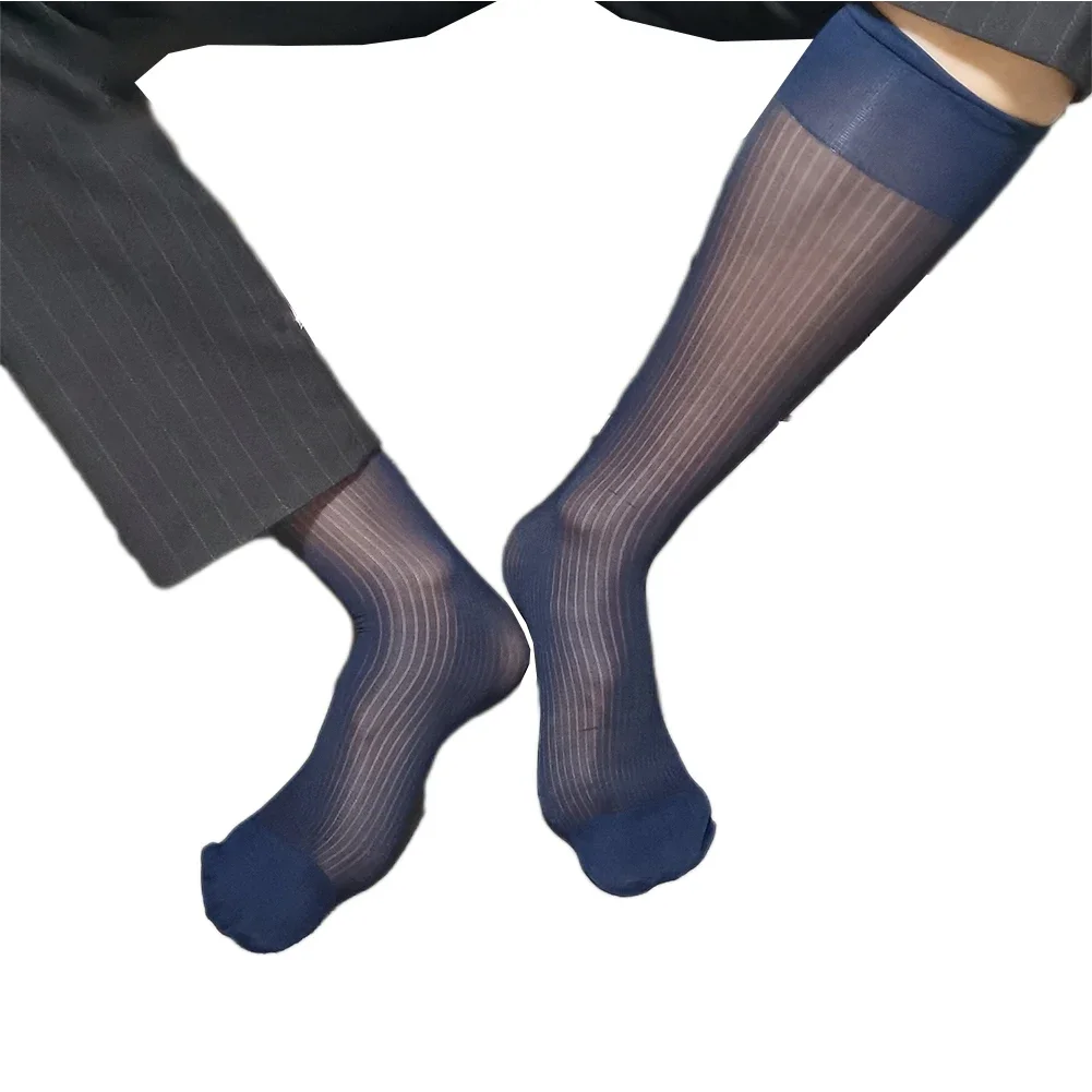 Sexy Männer ultra dünne Kalb Business Socken Sommer ultra dünne transparente schiere formelle Kleider röhre mittlere weiche Socken männliche Strümpfe