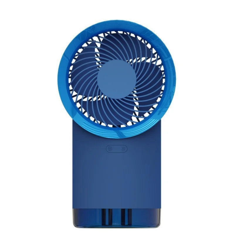 Kipas Baru 2025 Kipas Listrik Portabel Kecil Desktop Senyap Kantor Semprotan Ganda Cahaya Sekitar