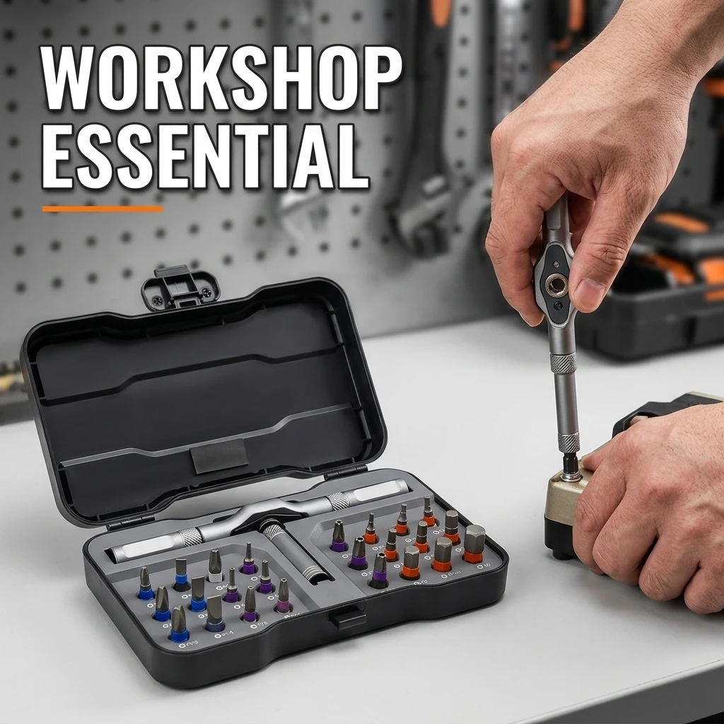 Screwdriver Set Precision - 24-in-1 ratelsleutel schroevendraaierset met magnetische bits,