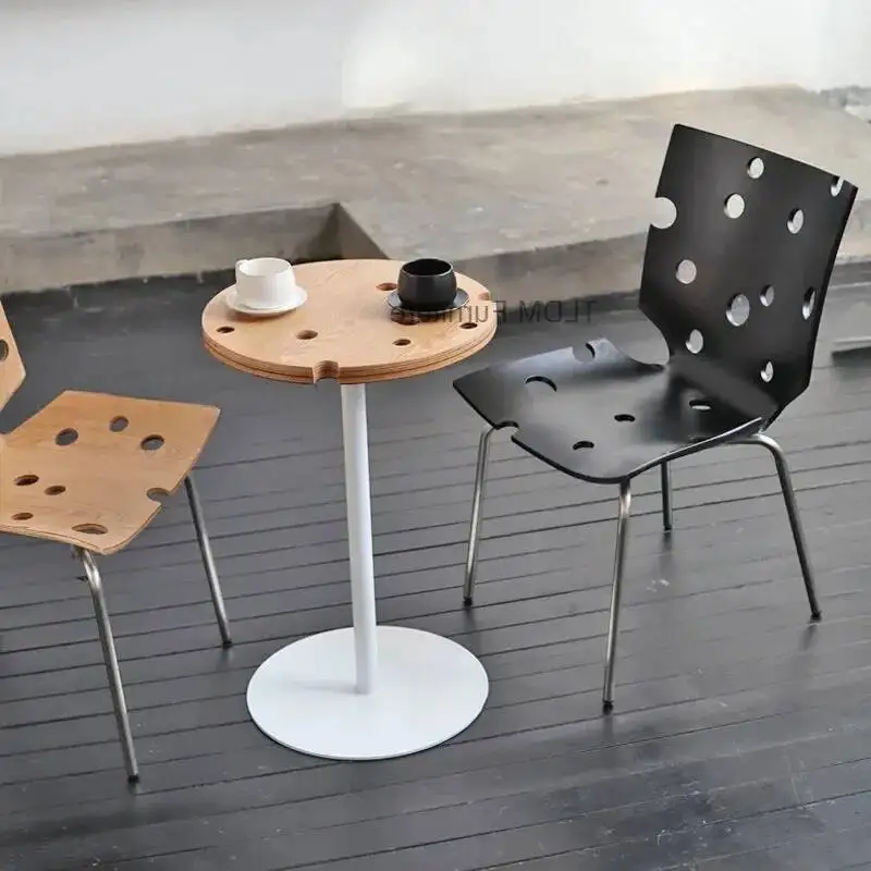 

Round Viral & Cheese Table Set, Curve Dessert Cafe Chair Aesthetic, BnB Hotspot Dinning Room Table and Chairs Set Cafe Table