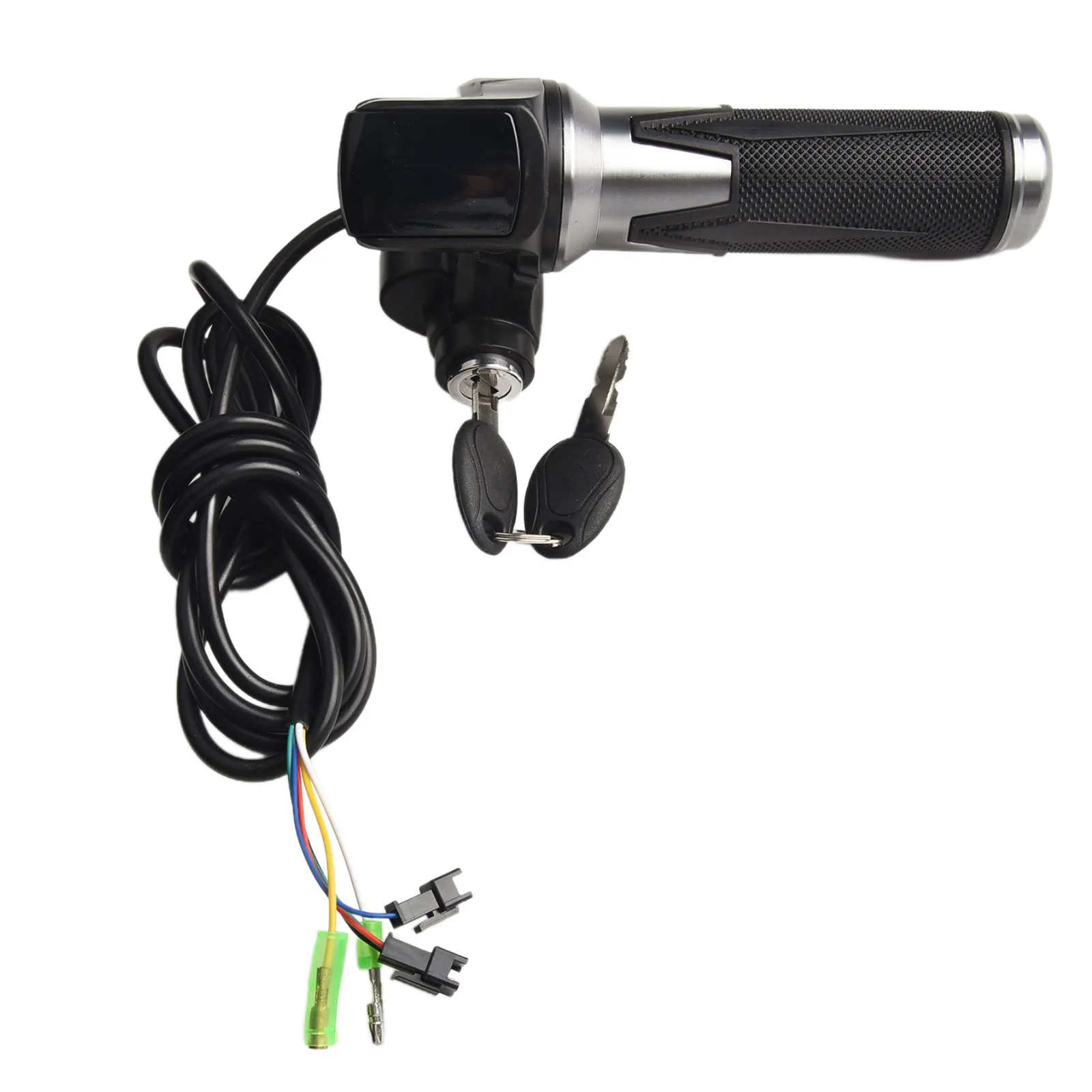 

Aluminum Alloy Grips Electric Bike Throttle 22mm Installation Diameter Battery Voltage Status Current Speed Status 16x10x5Cm