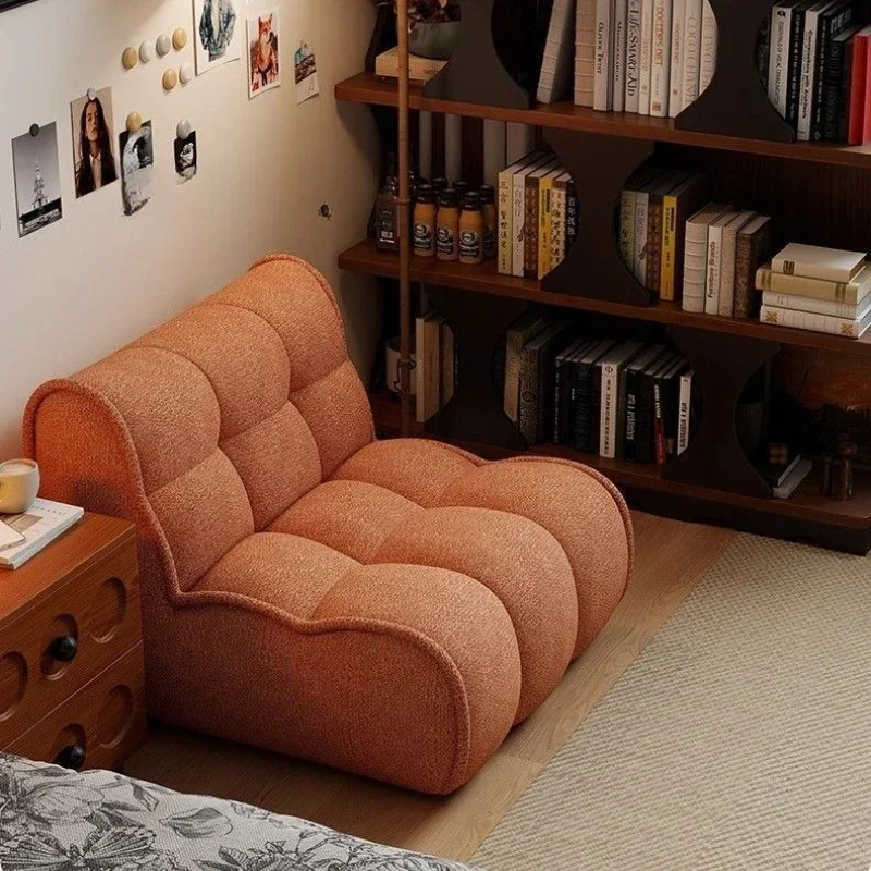 New model Single reading sofa retro adult lazy chair new balcony leisure sofa pedal combination