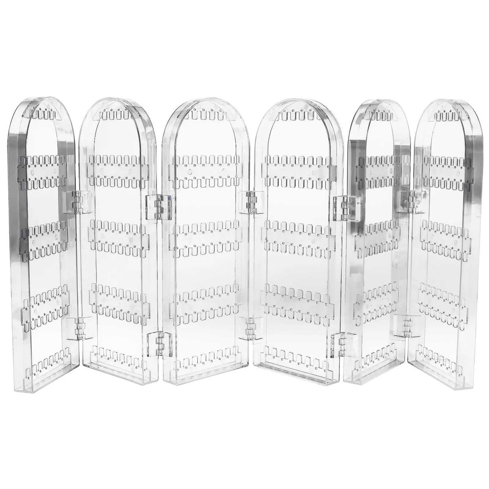 

1Pcs Earrings Storage Box Foldable Necklace Earring Stand Large Capacity Jewelry Display Rack Transparent Jewelry Organizer