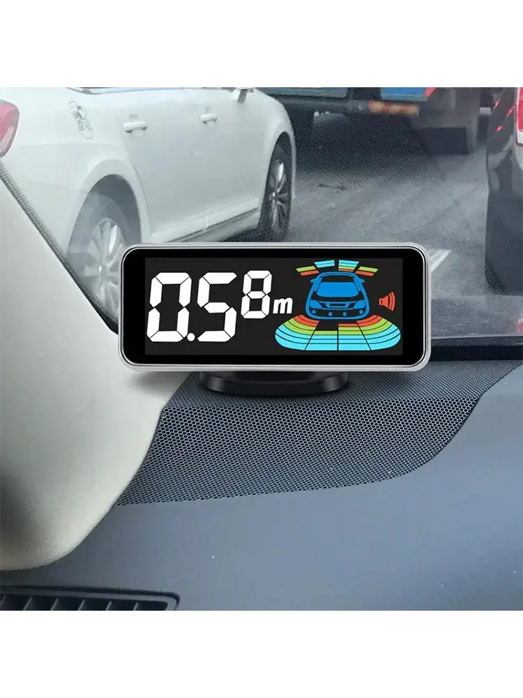 Kit de 8 capteurs de stationnement radar avec écran LED rétroéclairé, système d'assistance au stationnement Parktronic