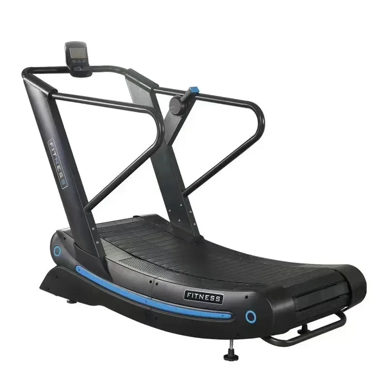 Cinta de correr curvada comercial manual sin motor, sin motor y sin motor, máquina para correr, corredor de aire, cinta de correr curva para fitness