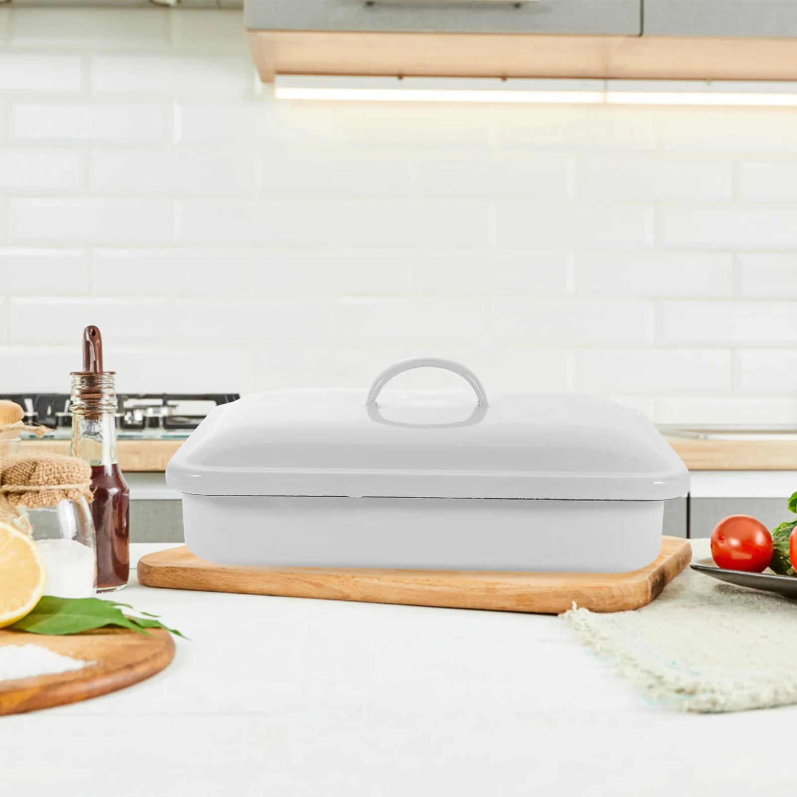 

Enamel Baking Tray Food-Grade Non-Stick Heat-Resistant Multifunctional Oven Pan For Kitchen Pancake Dessert