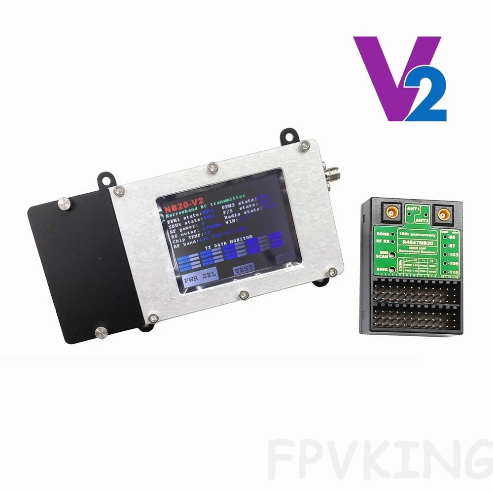 

RMILEC T4047NB20 NB20 v2 20CH 5W 433Mhz UHF Long Range System w/Receiver for JR/Futaba Radios