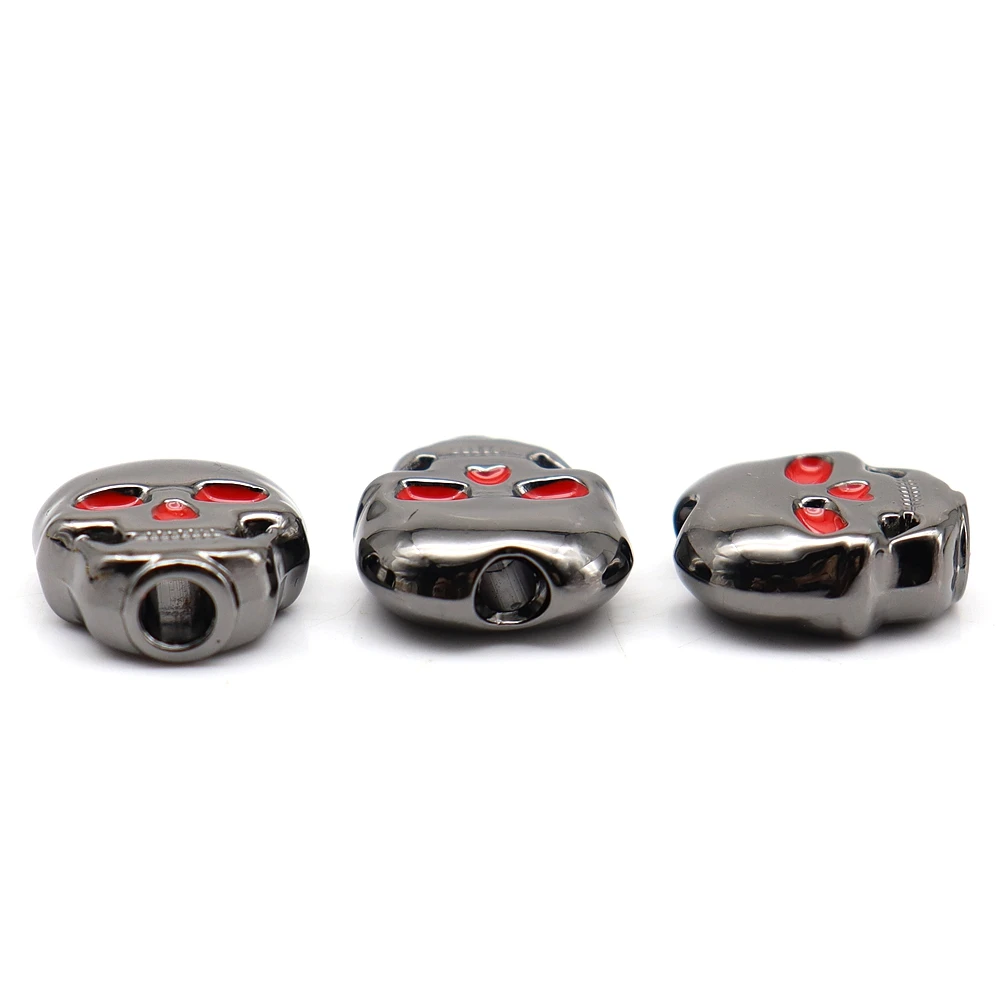 6 Stück Gitarren-Knopfgriffe in Totenkopfform aus Metall für Folk-, E- und Akustikgitarren – Detail 11