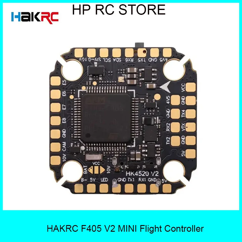 

HAKRC F405 V2 MINI Flight Controller ICM42688 With Barometer Gyroscope Dual BEC 5V/3A 9V/2.5A for RC FPV Racing Freestyle Drone