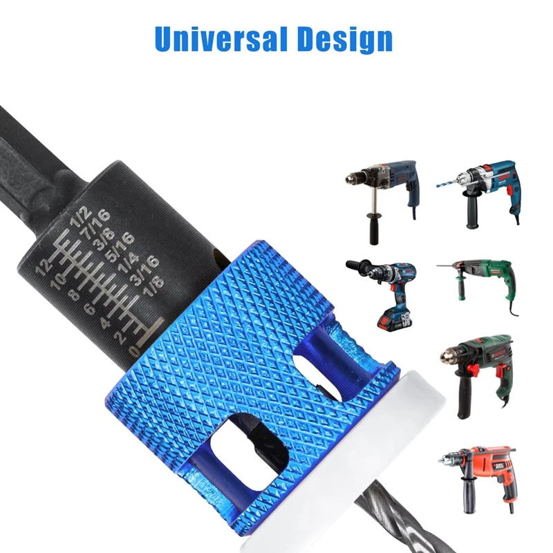 ABDJ-5 Pz/set Punta da trapano svasatore con arresto di profondità regolabile Apri foro a bassa attrito Punta da trapano svasata per carpenteria