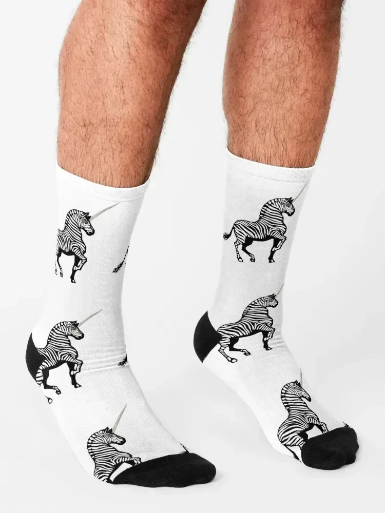 Zebra-Corn Socks cartoon Thermal man winter cycling floor Socks Woman Men's