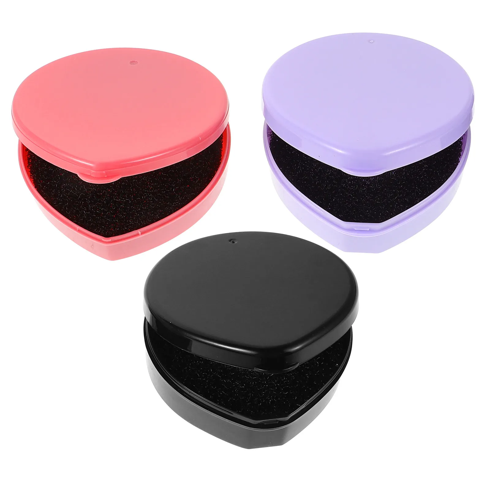 Heart-Shaped Brush Cleaning Box Set – 3pcs Sponge Cleaner for Makeup Brushes & Foundation Sponges