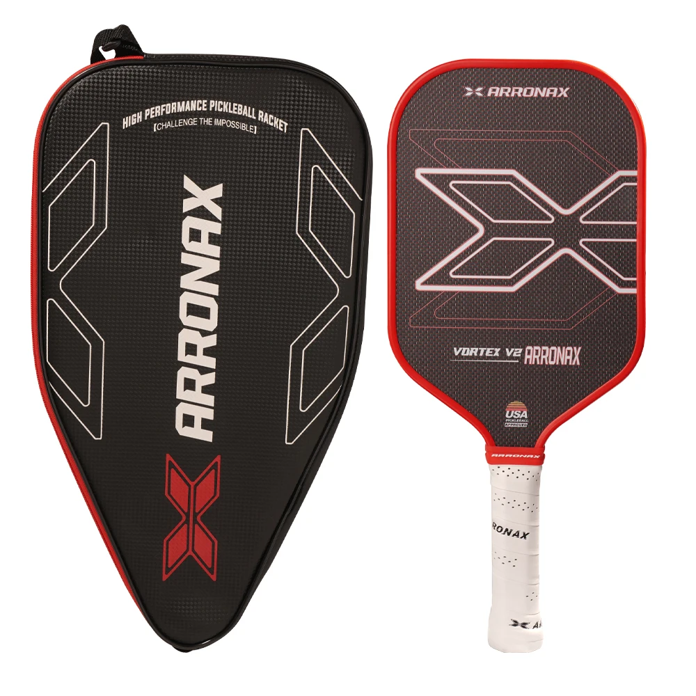 ARRONAX 2024 Power 16mm Titanium Carbon Friction Surface Pickleball Paddle with Textured Surface Usa Approved with Cover Bag