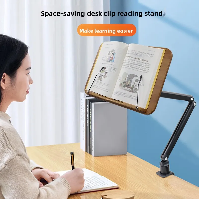 360 ° rotating reading stand bookshelf work study book stand stand put book reading desk reading up portable
