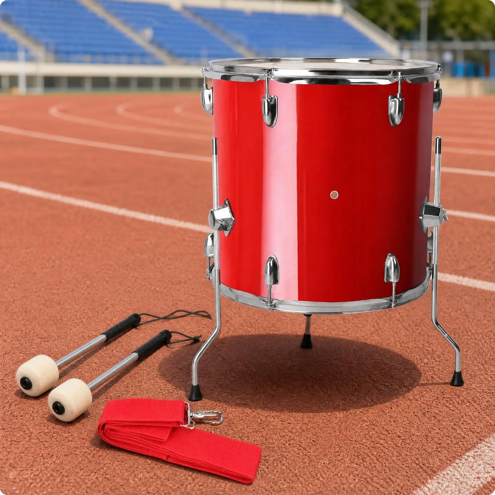 All in One Cheerleading Percussion Kit with Strap Sticks and Stand for Crowd Chants