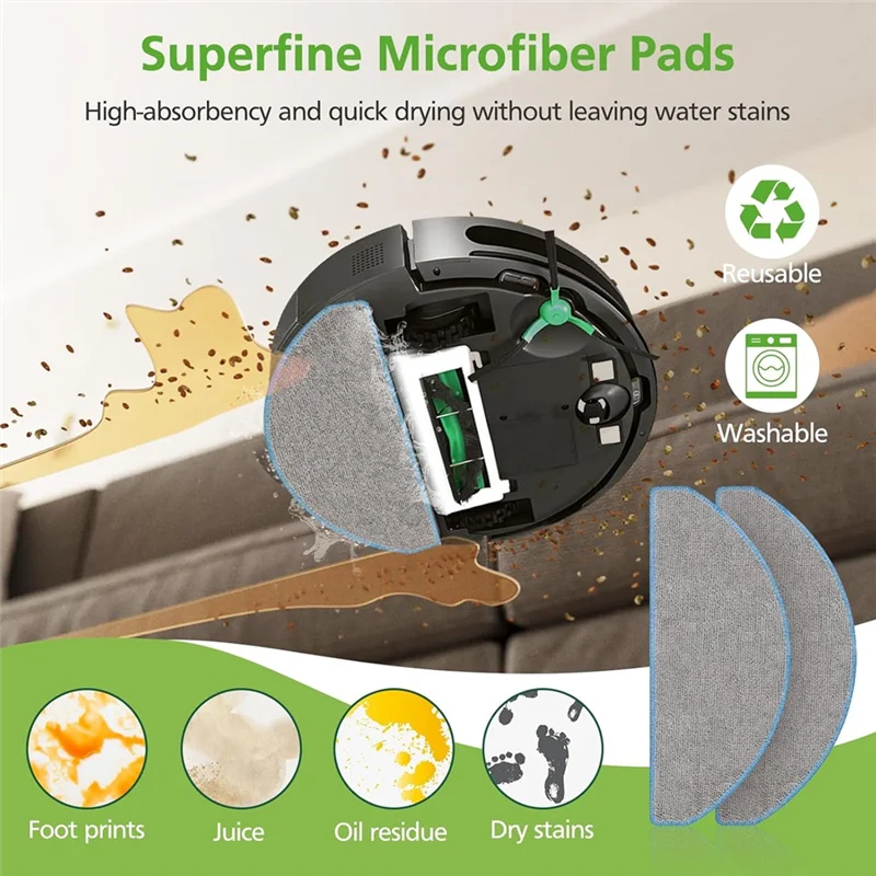 Replacement Parts For Irobot Roomba Q052 / 105 Vac / 105 Combo Robot Vacuum Q0520 105 Accessories-[A002]