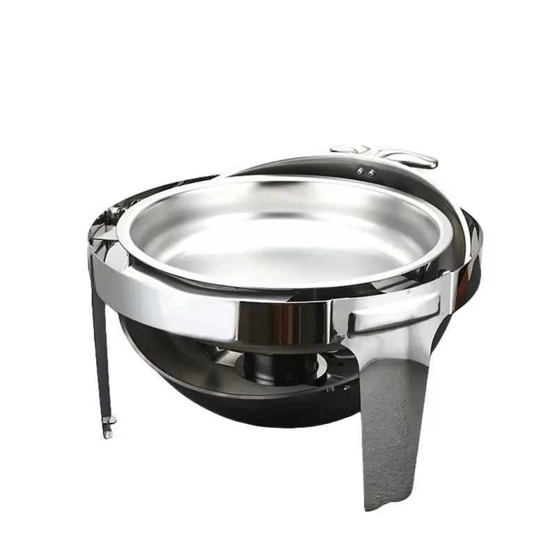 Lux-ury Round 6L Stainless Steel Buffet Servers Collection Multi-Style OEM Solutions Private Label Wholesale Chafing Dish
