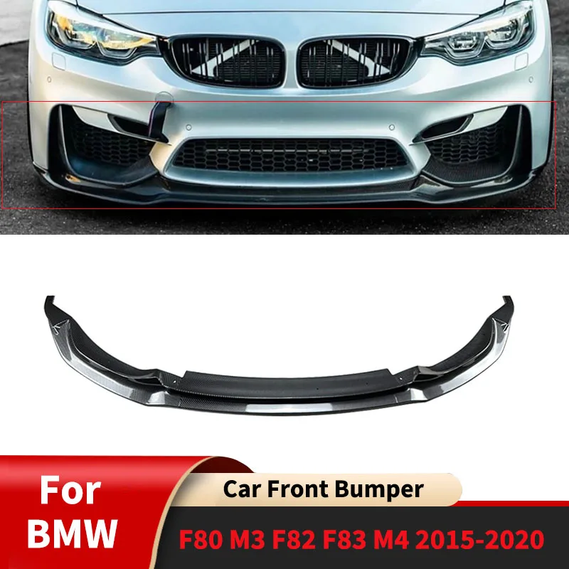 For BMW F80 M3 F82 F83 M4 2015-2020 Front Bumpe Lip Body Kit Lower Splitter Front Blade Guard Protector Cover Accessories Tuning