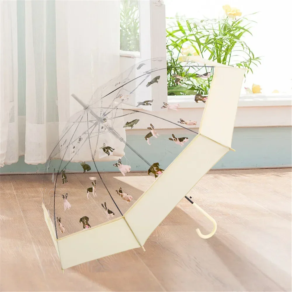 Korean Umbrella Mini Folding Fresh Cute Sen Series Simple Trifold Umbrella Japanese Cartoon Transparent Home Rain Gear