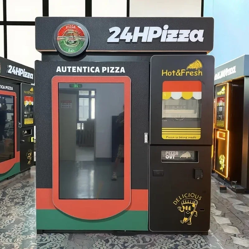 Fully automated digital touchscreen pizza vending machine intelligent fresh food business with hot-selling SDK function