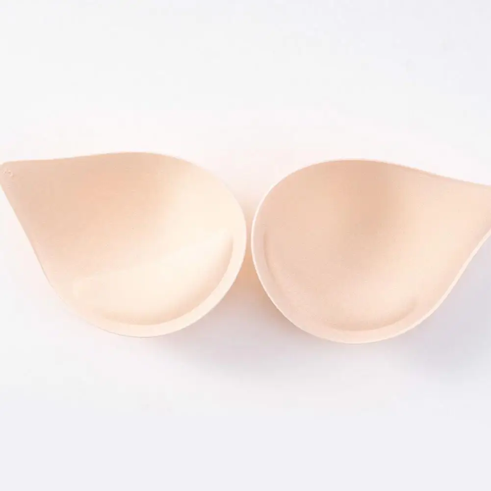 Bra Pad Insert Polyester Fiber Bra Insert Tear Drop Shape Breast Pad Inserts for Swimsuit Bikini Push Up for Chest for Sports