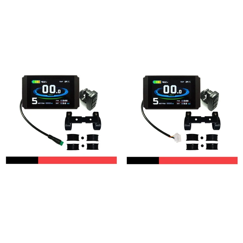 

Ebike KT-LCD8H Display Electric Bicycle Accessories 24V36V48V USB Plug KT Color LCD Display