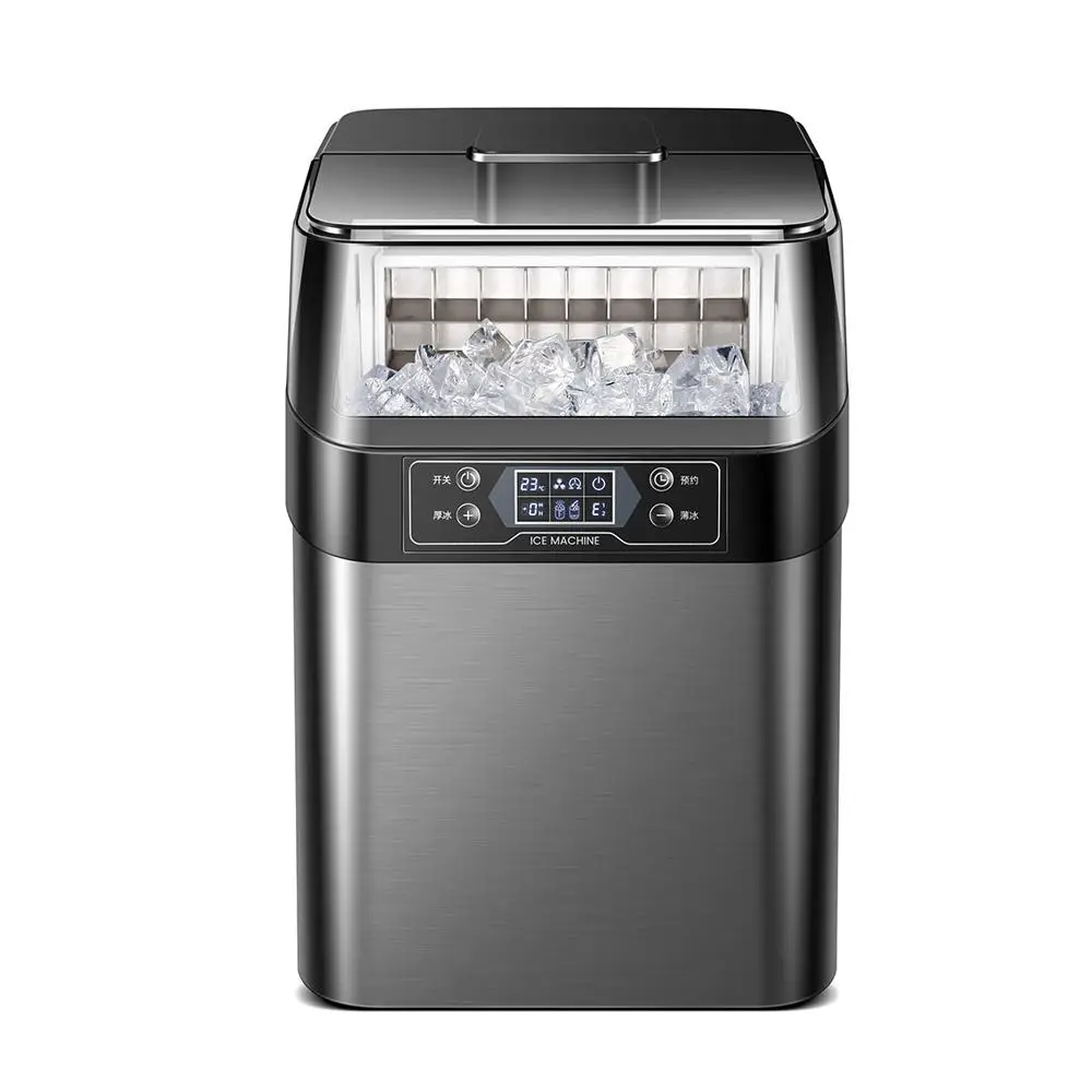 Commercial 30kg Solid Cube Ice Desktop Fully Automatic Ice Block Machine Night Market Stall Ice Maker