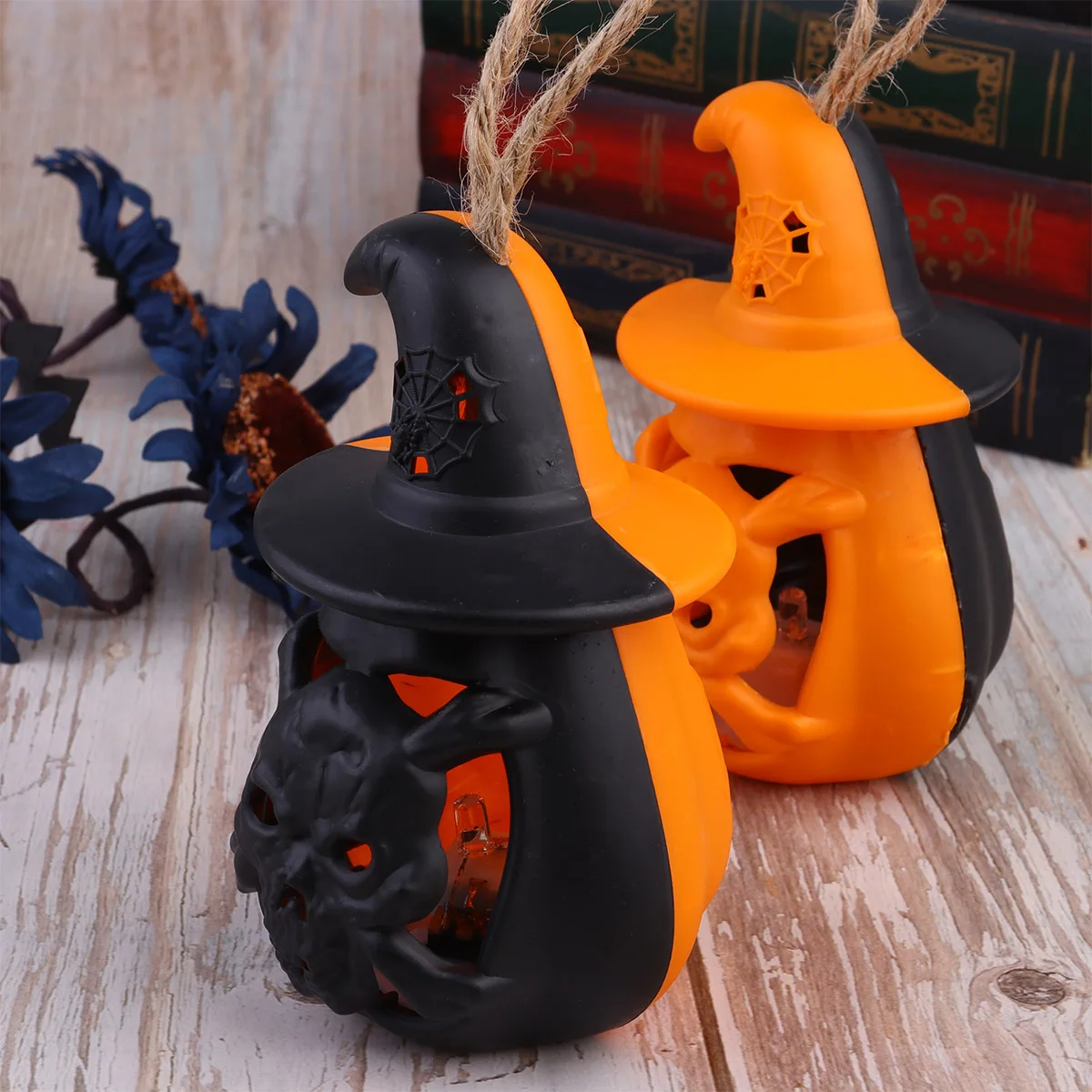 

2pcs Pumpkin Decor Halloween C Like Lamp Accessories C like Lamp LED Light Lantern Fall Plastic nament Saint Festival