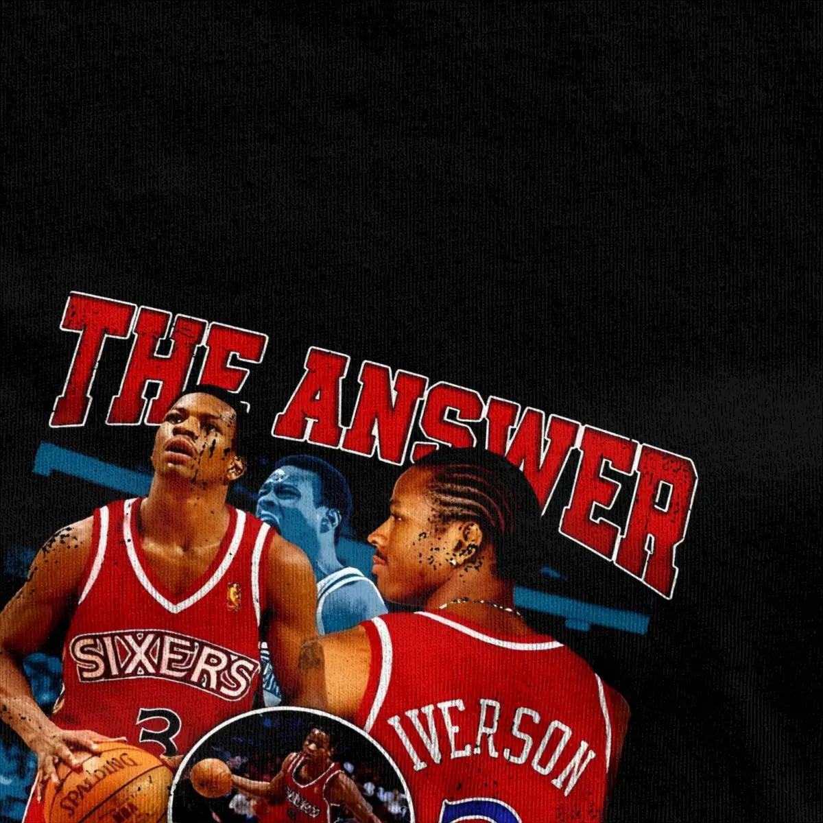 Allen Iverson Basketball Player T Shirt Men Vintage Cotton T Shirts Summer Round Neck Fashion Tee Shirt Cheap Oversized Tops