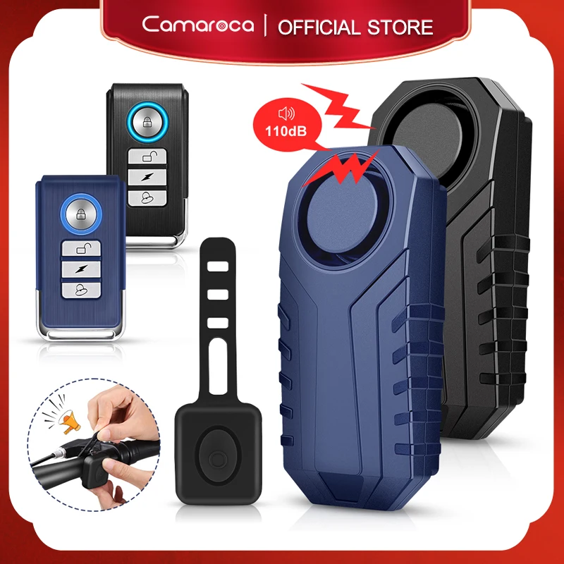 Camaroca Wireless Bike Alarm Remote Control Waterproof Electric Motorcycle Scooter Bicycle Security Protection Anti theft Alarm