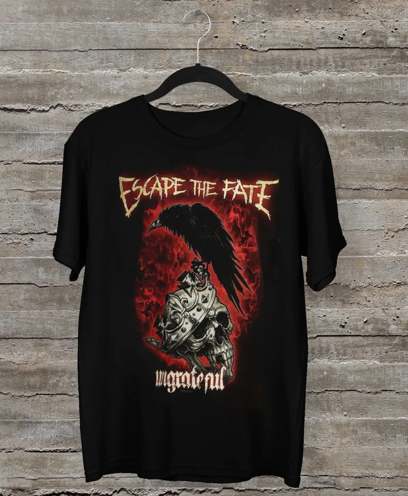 Escape The Fate Ungrateful Short Sleeve Black All Size S-5XL Shirt D755  High Quality 100%Cotton Short Sleeve