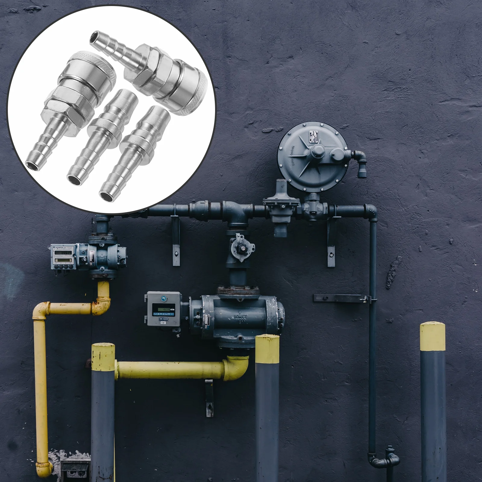 

2 pcs Pneumatic Fittings Straight Reducer Hose Connector Oxygen Tube Connectors Air Tools Quick Connect Disconnect Steel Zinc