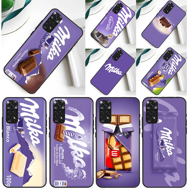 Schokoladen milka Box Fall für Xiaomi Redmi Note 12 11 10 9 8 Pro 9s 10s 11s 12s Redmi 12c 9a 9c 10a 10c Coque