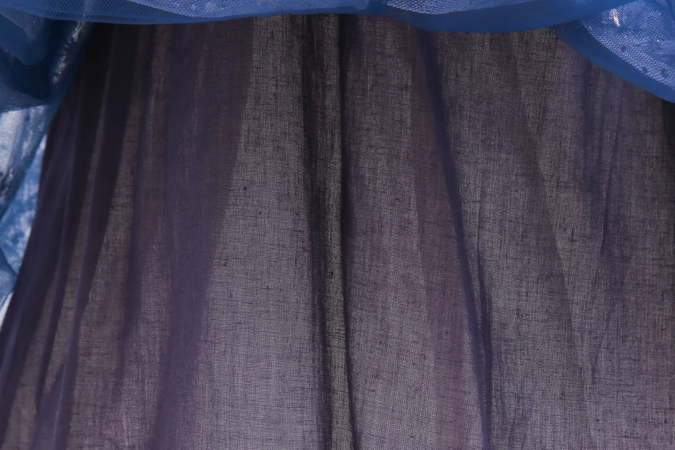Mädchen Winter Eiskönigin Prinzessinnenkleid Samt Langarm Kunstfellkragen Farbverlauf Schneeflocken-Tüllkleid für Weihnachten Geburtstag – Detail 11