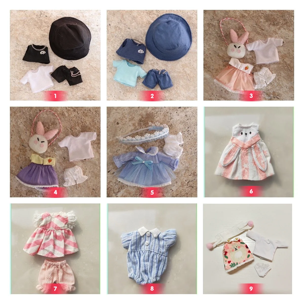 STODOLL Ob11 Baby Clothes Dress Suspender Pants Short Sleeve Pants Hat Bag Cute for BJD Dolls Accessories Doll Clothes