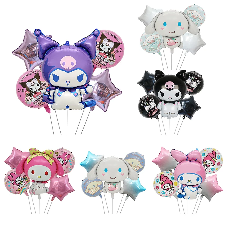 

5Pcs Cute Anime Kuromi Theme Party Decoration Balloons Anime Theme Party Supplies Kawaii Birthday Party Balloon Baby Shower